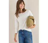 Cecil Damen U-Boot-Shirt Basic Vanilleweiß Größe S