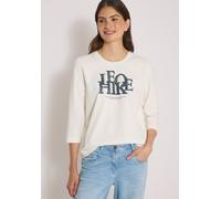 CECIL - T-Shirt mit 3/4-Arm weiß - Gr. - S