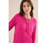 Cecil Damen 3/4-Arm Shirt mit Split Neck in Pink, Gr: XL