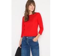 Cecil Damen Basic U-Boot Shirt in Orange, Gr: XL