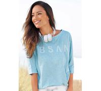 Elbsand 3/4-Arm-Shirt Iduna mit Logodruck, blau, size=XXL (44)