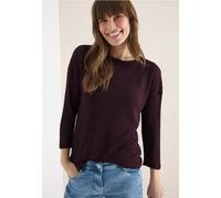 Cecil Damen 3/4-Arm Shirt im Ajour-Look in Rot, Gr: XXL