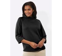 3/4-Arm-Shirt INSPIRATIONEN "Rollkragen-Shirt", Damen, Gr. 38, schwarz, 50% Modal, 44% Polyester, 6% Elasthan, unifarben, Shirts 3/4-Arm-Shirt (20482845-38) schwarz