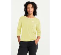 3/4-Arm-Shirt JACK WOLFSKIN "WILDTRAIL 3 4 W", Damen, Gr. M (38/40), daisy, Obermaterial: 100% POLYESTER, Shirts 3/4-Arm-Shirt (40013306-M) daisy