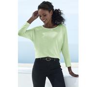 3/4-Arm-Shirt LASCANA Gr. 32/34, grün (hellgrün) Damen Shirts (42793016-32) hellgrün