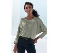 LASCANA 3/4-Arm-Shirt Damen khaki Gr.36/38