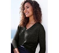 LASCANA 3/4-Arm-Shirt Damen schwarz Gr.48/50