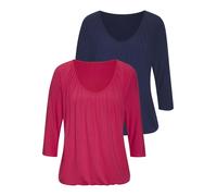 LASCANA 3/4-Arm-Shirt Damen pink, navy Gr.36/38