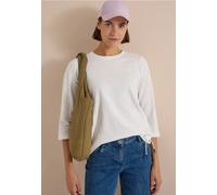 Cecil 3/4-Arm Shirt mit Rundhals in Unifarbe Vanilla White XS