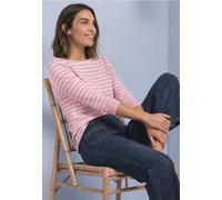 3/4-Arm Shirt mit U-Boot-Ausschnitt