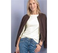 3/4-Arm Shirt mit U-Boot-Ausschnitt