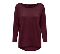 3/4-Arm-Shirt ONLY "ONLELCOS 4/5 SOLID TOP", Damen, Gr. M, windsor wine, Jersey, Obermaterial: 95% Polyester, 5% Elasthan, unifarben, figurumspielend normal, Rundhals, Shirts 3/4-Arm-Shirt (46122328-M