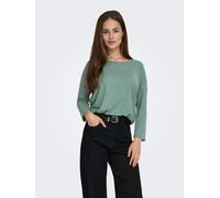 3/4-Arm-Shirt ONLY "ONLGLAMOUR 3/4 TOP JRS NOOS", Damen, Gr. S, grün (chinois grün), Single Jersey, Obermaterial: 65% Polyester, 30% Viskose, 5% Elasthan, meliert, figurumspielend normal, Rundhals, Sh
