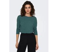 3/4-Arm-Shirt ONLY "ONLGLAMOUR 3/4 TOP JRS NOOS", Damen, Gr. XL (42), grün (deep tea melange), Single Jersey, Obermaterial: 65% Polyester, 30% Viskose, 5% Elasthan, meliert, figurumspielend hüftbedeck