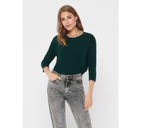 3/4-Arm-Shirt ONLY "ONLGLAMOUR 3/4 TOP JRS NOOS", Damen, Gr. XS, grün gables, Single Jersey, Obermaterial: 65% Polyester, 30% Viskose, 5% Elasthan, unifarben, figurumspielend normal, Rundhals, Shirts