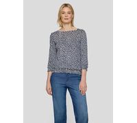 Print-Shirt RABE "T-Shirt", Damen, Gr. 44, dunkelblau, 50%Baumwolle, 50%Viskose, gerade, Shirts (52500963-44) dunkelblau