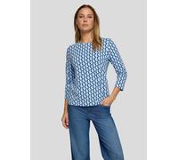 3/4-Arm-Shirt RABE, Damen, Gr. 48, pastellblau, Jersey, Obermaterial: 92% Baumwolle, 8% Elasthan, bedruckt, regular fit normal, U-Boot-Ausschnitt, gerader Abschluss, Shirts 3/4-Arm-Shirt, mit All-Over