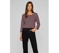 3/4-Arm-Shirt RABE, Damen, Gr. 50, bunt (mohn), Jersey, Obermaterial: 92% Viskose, 8% Elasthan, gemustert, figurumspielend normal, Rundhals, Shirts 3/4-Arm-Shirt (56351743-50) mohn