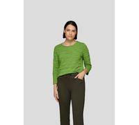 3/4-Arm-Shirt RABE, Damen, Gr. 50, grün (farn), Jersey, Obermaterial: 68% Viskose, 28% Polyester, 4% Elasthan, Strukturmuster, regular fit taillenbedeckt, Rundhals, Shirts 3/4-Arm-Shirt, mit Struktur
