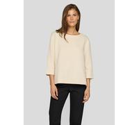 3/4-Arm-Shirt RABE, Damen, Gr. 52, vanille, Web, Obermaterial: 65% Polyester, 30% Baumwolle, 5% Elasthan, gemustert, tailliert hüftbedeckend, Rundhals, Shirts 3/4-Arm-Shirt, mit grafischem Muster (813