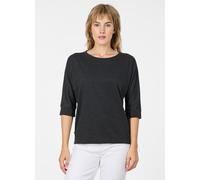 3/4-Arm-Shirt RAGWEAR "SHIMONA", Damen, Gr. 3XL, dunkelgrau, Jersey, Obermaterial: 50% Baumwolle, 50% Polyester, unifarben, normal, Rundhals, Shirts 3/4-Arm-Shirt, Baumwollmix mit 3/4-Ärmeln und softe