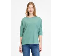 3/4-Arm-Shirt RAGWEAR "SHIMONA", Damen, Gr. M, grün, Jersey, Obermaterial: 50% Baumwolle, 50% Polyester, unifarben, regular fit hüftbedeckend, Rundhals, Fledermausärmel Bündchen, Shirts 3/4-Arm-Shirt,