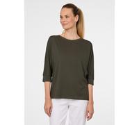 3/4-Arm-Shirt RAGWEAR "SHIMONA", Damen, Gr. XXL, schwarz olive, Jersey, Obermaterial: 50% Baumwolle, 50% Modal, unifarben, normal, Rundhals, Shirts 3/4-Arm-Shirt, mit Rundhalsausschnitt, ohne Verschlu