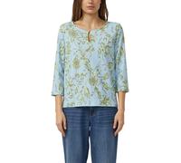 Gemustertes Jerseyshirt mit Knopf-Detail 36 blau|grün 2176228.51A4.36