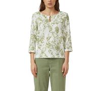Gemustertes Jerseyshirt mit Knopf-Detail 36 creme|grün 2176228.02A4.36
