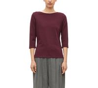3/4-Arm-Shirt S.OLIVER, Damen, Gr. 42, rot (burgundy), Shirts 3/4-Arm-Shirt, mit U-Boot-Ausschnitt / Baumwolle (41434213-42) burgundy