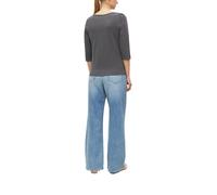 3/4-Arm-Shirt S.OLIVER, Damen, Gr. 44, grau (aspahlt grau), Shirts 3/4-Arm-Shirt, mit U-Boot-Ausschnitt / Baumwolle (72606841-44) aspahlt grau