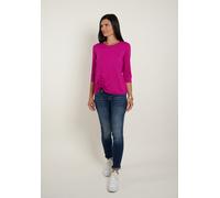 3/4-Arm-Shirt SEIDEL MODEN, Damen, Gr. 40, pink (magenta), Jersey, Obermaterial: 95% Viskose, 5% Elasthan, unifarben, regular fit taillenbedeckt, Rundhals, Shirts 3/4-Arm-Shirt, mit Raff-Detail vorne 