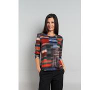 3/4-Arm-Shirt SEIDEL MODEN, Damen, Gr. 48, rosa (kupfer), Web, Obermaterial: 96% Viskose, 4% Elasthan, bedruckt, regular fit taillenbedeckt, Rundhals, Shirts 3/4-Arm-Shirt, mit besonderem Print (37516