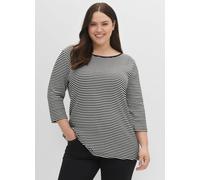Sheego Ringelshirt mit 3/4-Arm 40/42 schwarz
