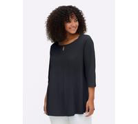 Sheego 3/4-Arm-Shirt mit Cut-out vorn 48/50 tiefblau