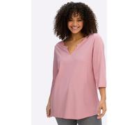 Sheego 3/4-Arm-Shirt mit geschlitztem Ausschnitt 48/50 hortensie