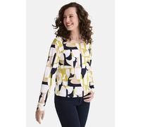 3/4-Arm-Shirt STOOKER WOMEN "MARIE Print Shirt Bluse 3/4-Arm", Damen, Gr. 36/38, grün (grün abstract), Jersey, 100% Baumwolle, regular fit, Shirts 3/4-Arm-Shirt, Regular Fit Shirt Bluse Baumwolle Shir