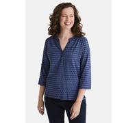 3/4-Arm-Shirt STOOKER WOMEN "MARIE Print Shirt Bluse 3/4-Arm", Damen, Gr. 40/42, blau (blau graphic aop), Jersey, 100% Baumwolle, regular fit, Shirts 3/4-Arm-Shirt, Regular Fit Shirt Bluse Baumwolle S