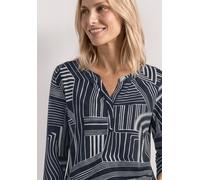Street One - Print Jersey Shirt blau - Gr. - 34