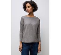 Street One Frauen Shirt mit Rippstruktur in Braun, Gr: 36