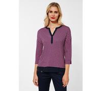 3/4-Arm-Shirt STREET ONE, Damen, Gr. 36, pink (lavish pink), Stoff, 95% Viskose, 5% Elasthan, bedruckt, normal normal, Rundhals, normaler Saum, Shirts 3/4-Arm-Shirt, im Tunika-Style (19698116-36) lavi