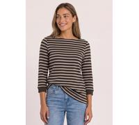 3/4-Arm-Shirt STREET ONE, Damen, Gr. 36, schwarz coffee, Shirts 3/4-Arm-Shirt, mit 3/4 Ärmeln (88706762-36) schwarz coffee