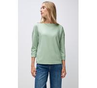 3/4-Arm-Shirt STREET ONE, Damen, Gr. 36, serene grün, Stoff, 48% Viskose, 48% Polyester, 4% Elasthan, unifarben, normal normal, U-Boot-Ausschnitt, elastischer Bund, Shirts 3/4-Arm-Shirt, im Shirt-Styl