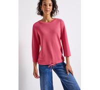 3/4-Arm-Shirt STREET ONE, Damen, Gr. 38, almond coral, Strick, Obermaterial: 78% Polyester, 17% Viskose, 5% Elasthan, unifarben, normal, Rundhals, Shirts 3/4-Arm-Shirt, in Strick-Look Qualität (890353