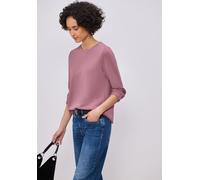 3/4-Arm-Shirt STREET ONE, Damen, Gr. 38, clouded blush, Stoff, 46% Modal, 46% Polyester, 8% Elasthan, unifarben, normal normal, Rundhals, elastischer Bund, Shirts 3/4-Arm-Shirt, im Silk Look (51366140