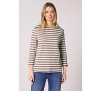 Street One Gestreiftes Shirt Light Terra Mocha 40