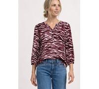 3/4-Arm-Shirt STREET ONE, Damen, Gr. 42, rosa (minimal rose), Stoff, 95% Viskose, 5% Elasthan, comfort fit normal, Rundhals, abgesteppt, Shirts 3/4-Arm-Shirt, mit Strukturmix (70129445-42) minimal ros