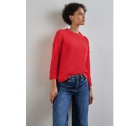 STREET ONE Damen Flauschiges Shirt,Mandarin Red,44