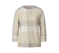 Street One Frauen Federgarn Karoshirt in Beige, Gr: 46