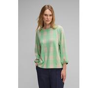 Street One Frauen Kariertes Shirt in Beige, Gr: 46